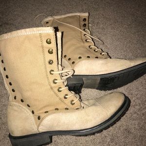 Roxy Boots Canvas Size 11 Moto Combat Style